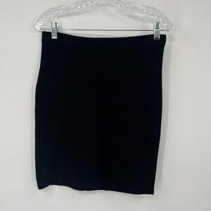 Sade New York Mini Tube Skirt Black Casual Pull On Knit Womens Medium